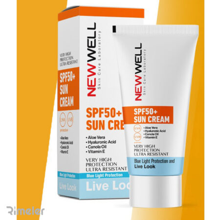 کرم ضد آفتاب نیوول +spf50 مدل Live Look بی رنگ مناسب انواع پوست 50 میل