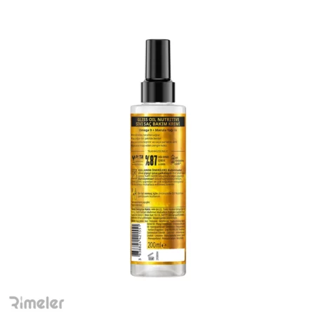 اسپری مو دو فاز گلیس مدل Oil Nutritive مناسب موهای آسیب دیده 200 میل