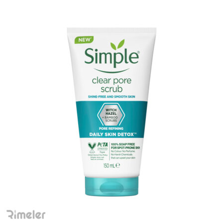 اسکراب پاک کننده و سم زدای منافذ سیمپل مدل Clear Pore مناسب پوست چرب 150 میل