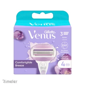 تیغ یدک خودتراش زنانه ژیلت مدل Comfortglide Breeza تعداد 4 عددی تیغ یدک خودتراش زنانه ژیلت مدل Comfortglide Breeza تعداد 4 عددی