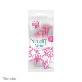 خودتراش 2 تیغه زنانه ژیلت مدل Simply Venus Basic بسته 5 عددی خودتراش 2 تیغه زنانه ژیلت مدل Simply Venus Basic بسته 5 عددی