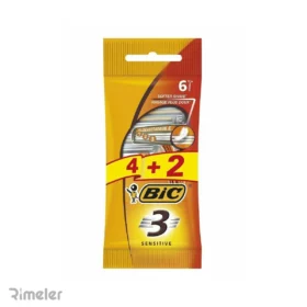 خودتراش 3 تیغ بیک مدل Sensitive بسته 6 عددی