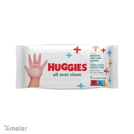 دستمال مرطوب کودک هاگیز مدل All Over Clean بسته 56 عددی