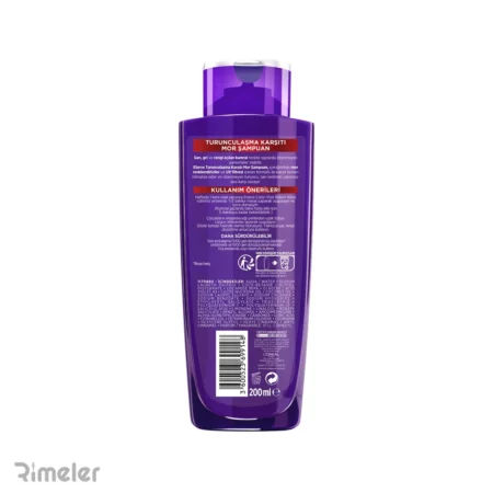 شامپو بنفش ضد نارنجی و ضد زردی لورآل مدل Purple حجم 200 میل