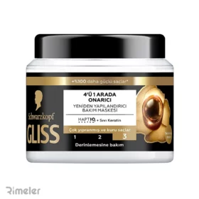 ماسک مو 4 در 1 ترمیم کننده گلیس مناسب موهای خشک و آسیب دیده 400 میل ماسک مو 4 در 1 ترمیم کننده گلیس مناسب موهای خشک و آسیب دیده 400 میل